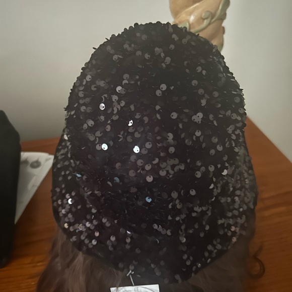 Gemma Sequined Bucket Hat in Black - Picture 2 of 5